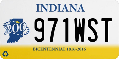 IN license plate 971WST