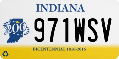 IN license plate 971WSV