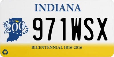 IN license plate 971WSX