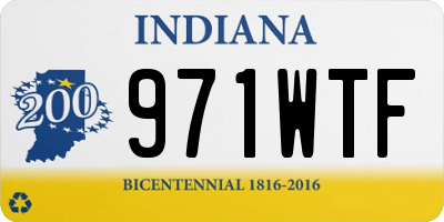 IN license plate 971WTF