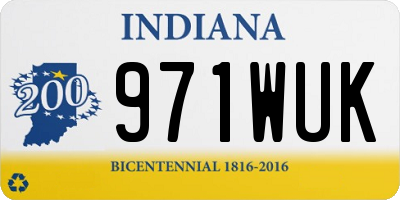 IN license plate 971WUK