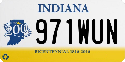 IN license plate 971WUN