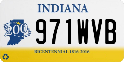IN license plate 971WVB
