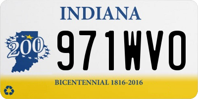 IN license plate 971WVO