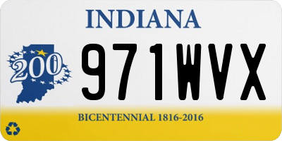IN license plate 971WVX