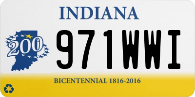 IN license plate 971WWI