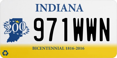 IN license plate 971WWN