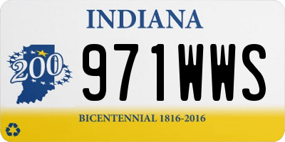 IN license plate 971WWS