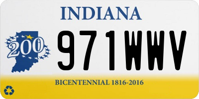 IN license plate 971WWV