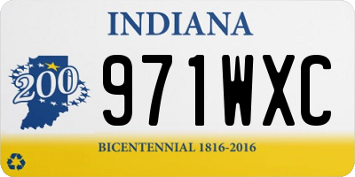 IN license plate 971WXC