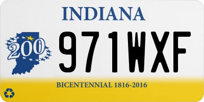 IN license plate 971WXF