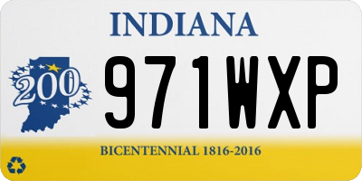 IN license plate 971WXP