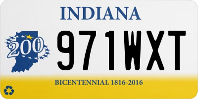 IN license plate 971WXT