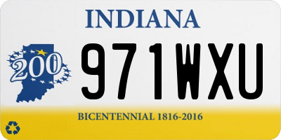IN license plate 971WXU