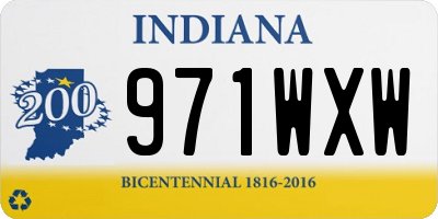 IN license plate 971WXW