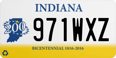 IN license plate 971WXZ