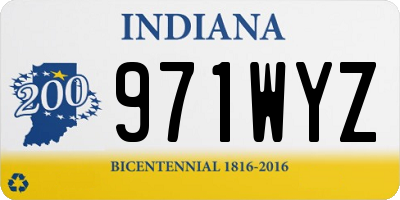 IN license plate 971WYZ