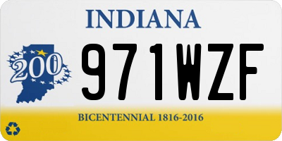 IN license plate 971WZF