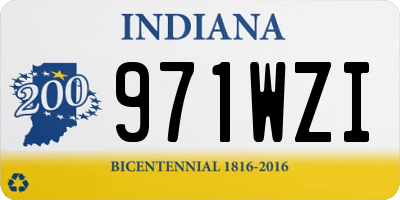 IN license plate 971WZI