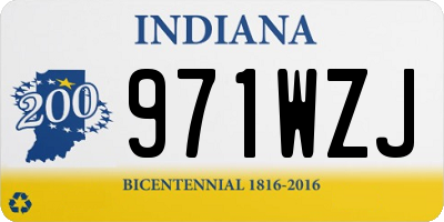 IN license plate 971WZJ
