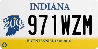 IN license plate 971WZM