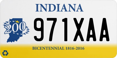 IN license plate 971XAA