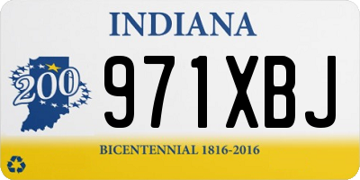 IN license plate 971XBJ