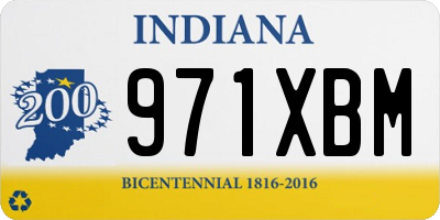 IN license plate 971XBM
