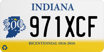 IN license plate 971XCF