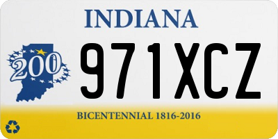 IN license plate 971XCZ