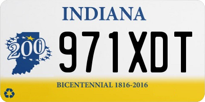 IN license plate 971XDT