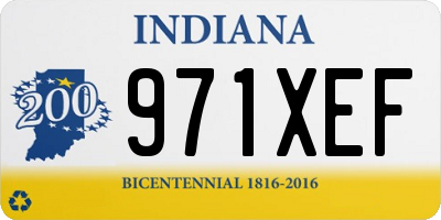 IN license plate 971XEF