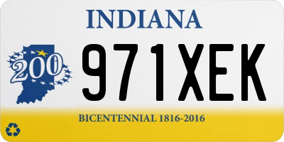 IN license plate 971XEK