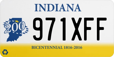 IN license plate 971XFF