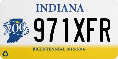IN license plate 971XFR