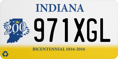IN license plate 971XGL