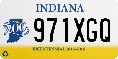 IN license plate 971XGQ