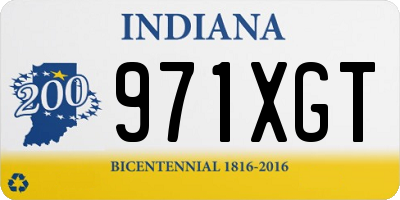 IN license plate 971XGT