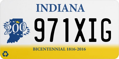 IN license plate 971XIG