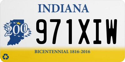 IN license plate 971XIW