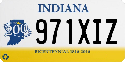 IN license plate 971XIZ