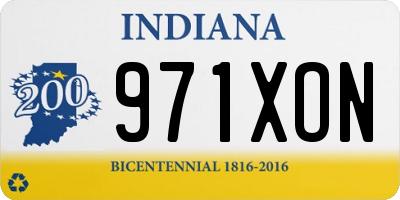 IN license plate 971XON