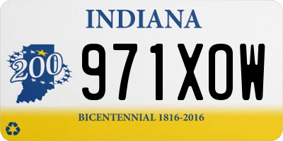IN license plate 971XOW