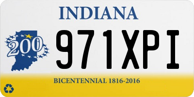 IN license plate 971XPI