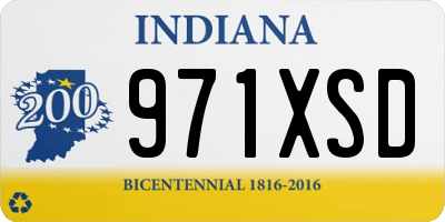 IN license plate 971XSD