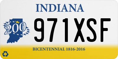 IN license plate 971XSF