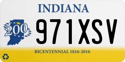 IN license plate 971XSV
