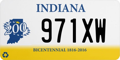 IN license plate 971XW