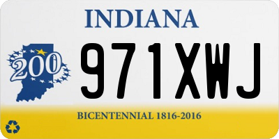 IN license plate 971XWJ