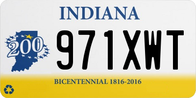 IN license plate 971XWT
